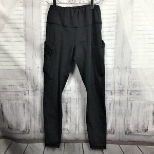 Athleta Black Side Pockets Cargo Capri Leggings S